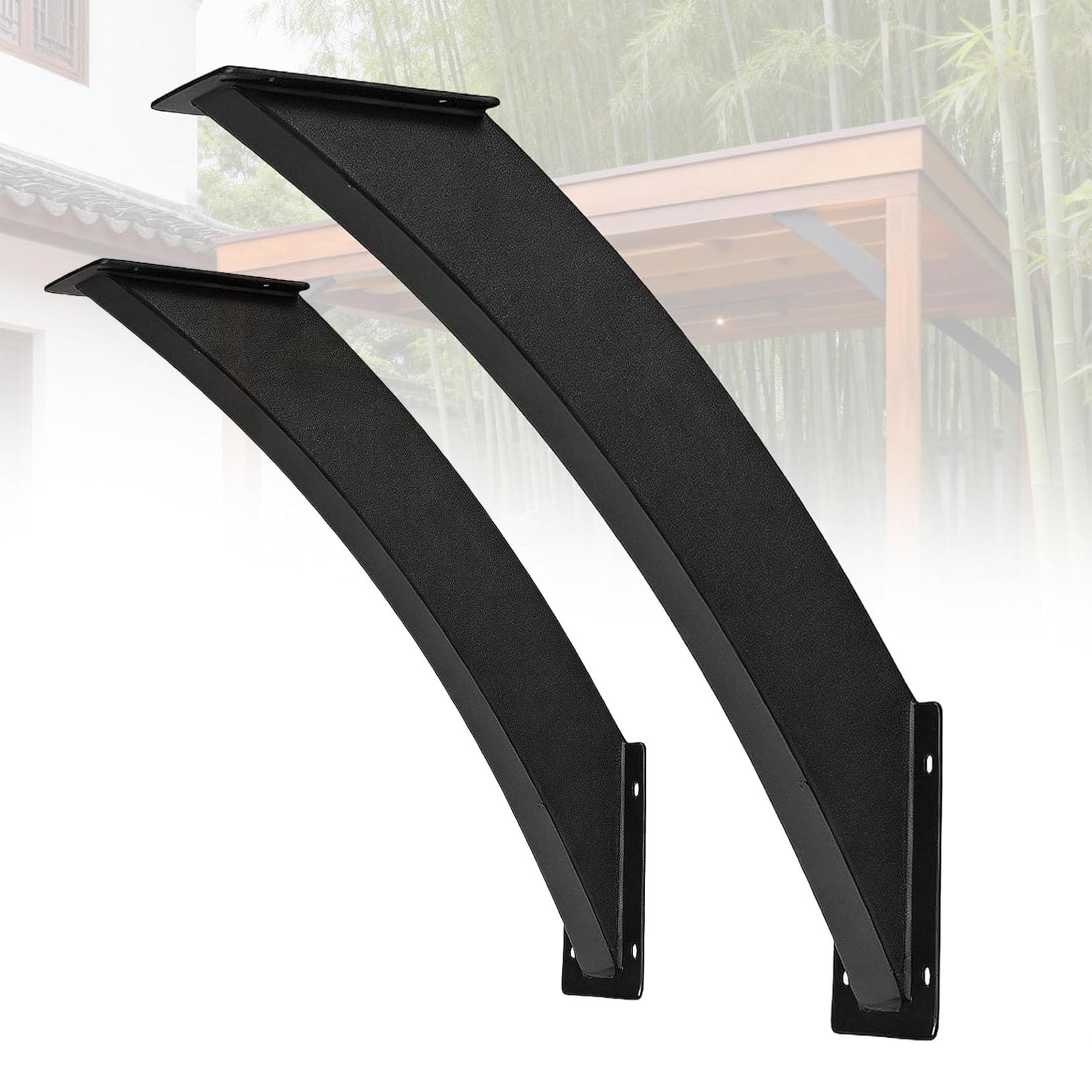 LQSYBHD 45 Degree Angle Support Bracket Heavy Duty Pergola Bracket Wood Post and Beam Angle Support Bracket for Gazebos Pergolas Wooden Posts Fixing Bracket 2 Pcs