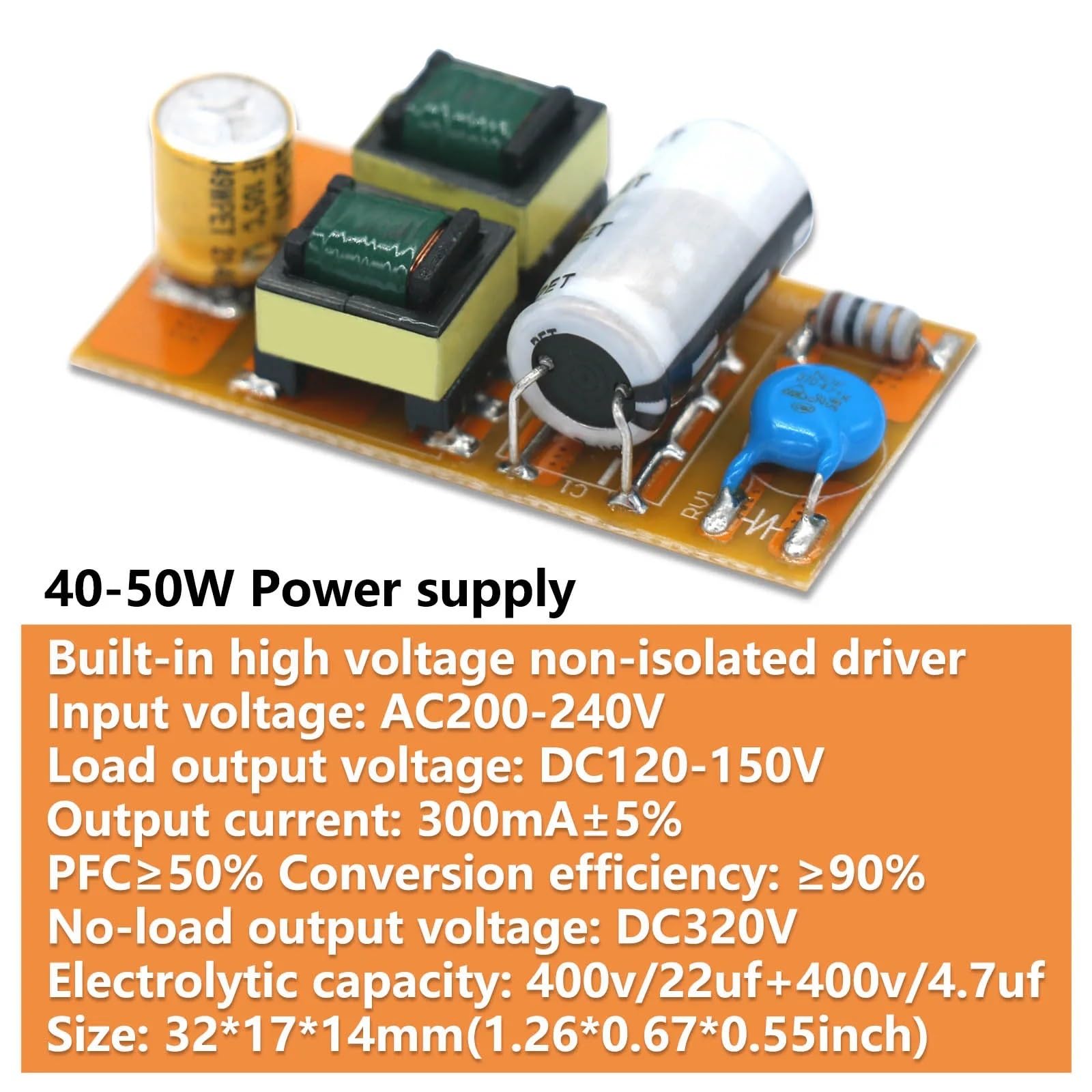 Driver LED 18-24W 24-30W 30-40W 40-50W DC 80-120V DC 120-150V Adattatore di alimentazione Trasformatore AC 200-240V 1 pz(40-50W DC120-150V)