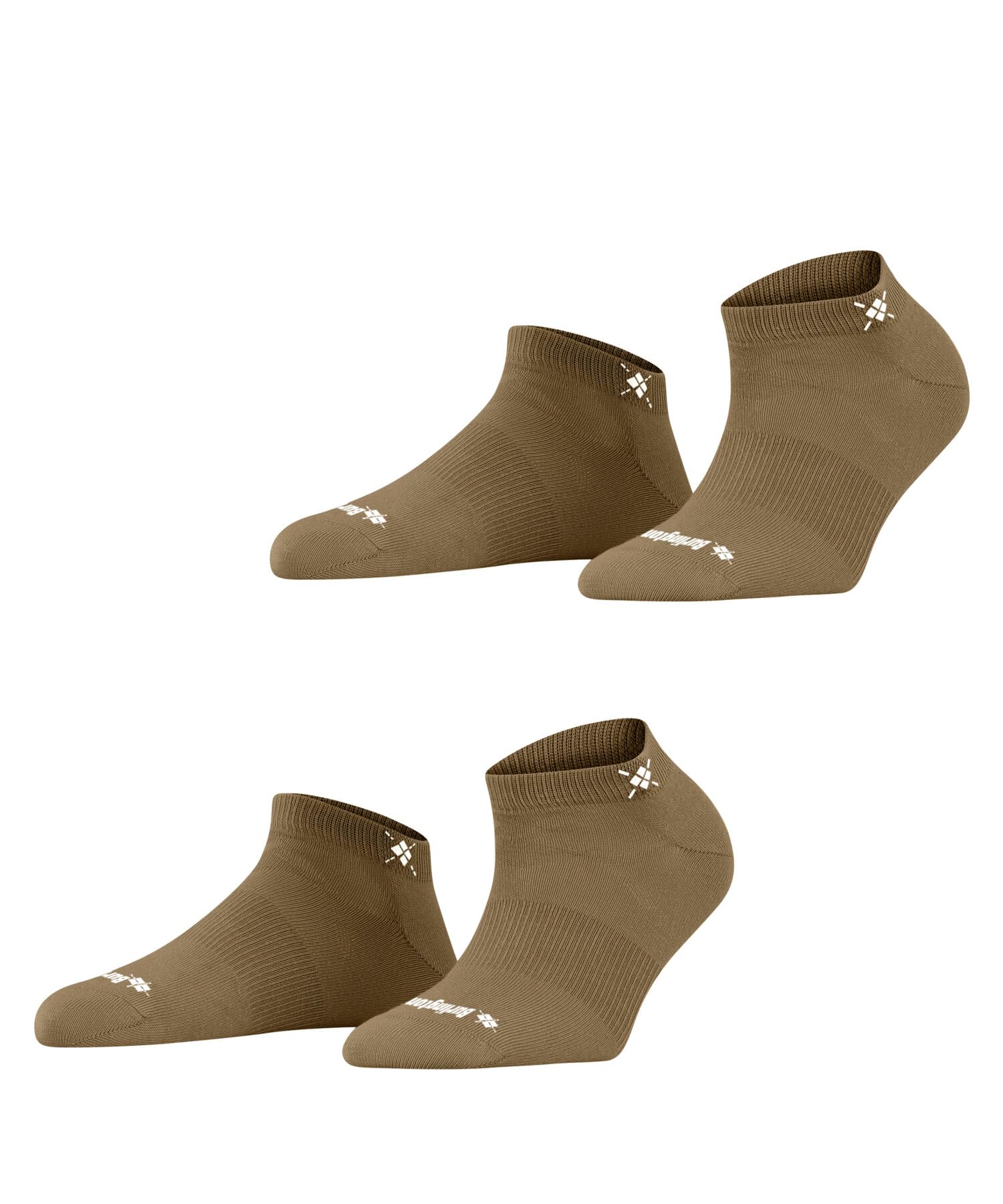 Burlington Women's Brown Sugar 5152 Everyday Sneaker Multipack W Sn Cotton Low-Cut Plain 2 Pairs Trainer Socks, 3.5-7