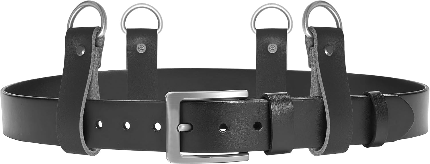 Leather Tool Belt Suspender Loops Heavy Duty Strap Connectors Accessories