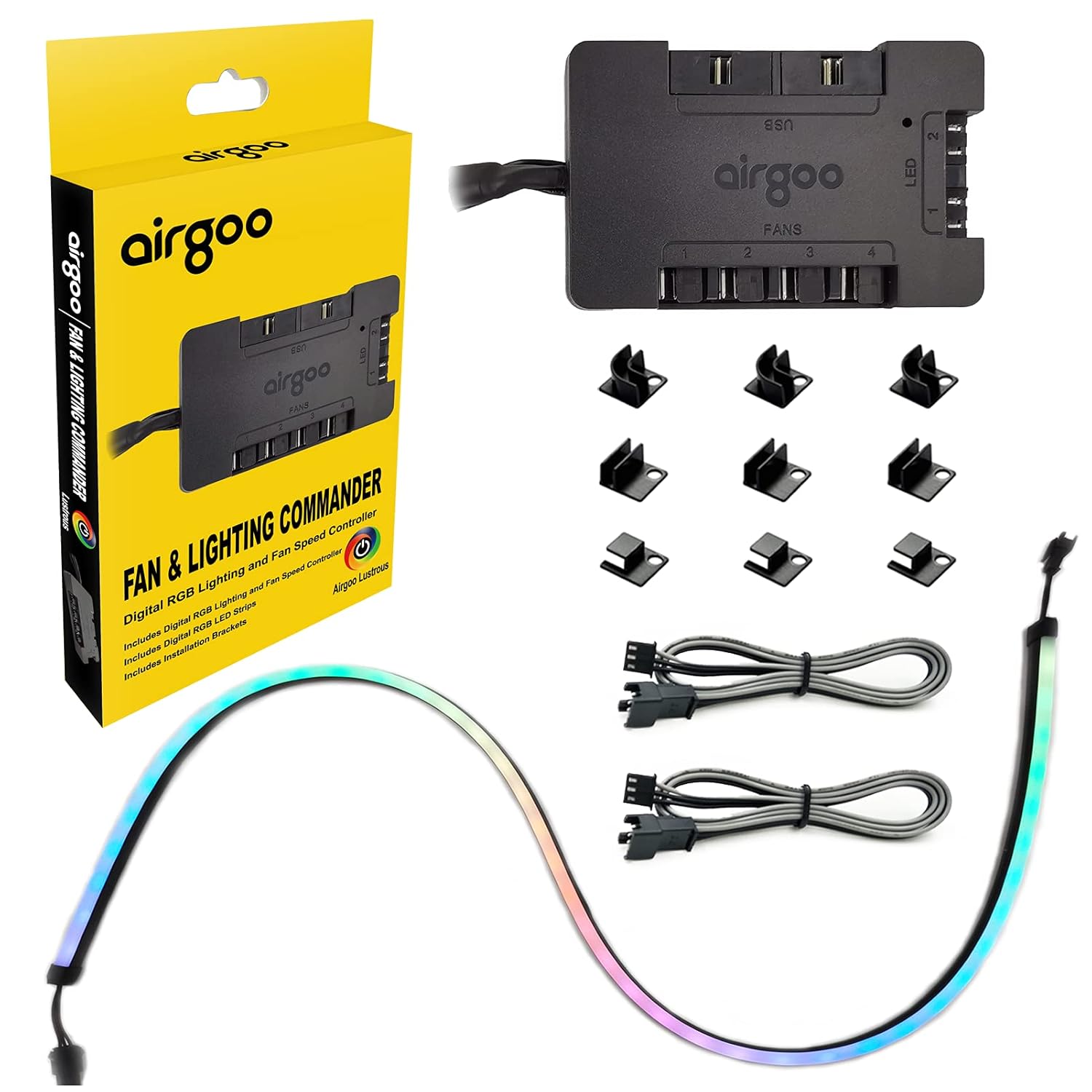 Airgoo Lustrous Smart RGB Lighting and Case Fan Speed Controller ...