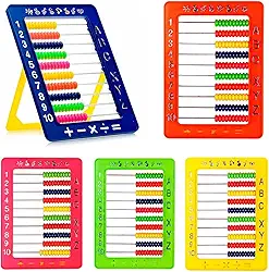 Ábaco Educativo Infantil, 13x18cm, 10 Hastes, Plástico, Cores Sortidas