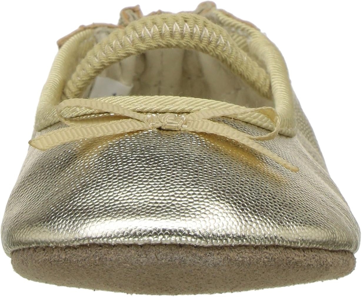  | Robeez Baby-Girl's Rachel Ballet Flat Crib Shoe, Athena-Gold, 6-9 Months M US Infant | Flats