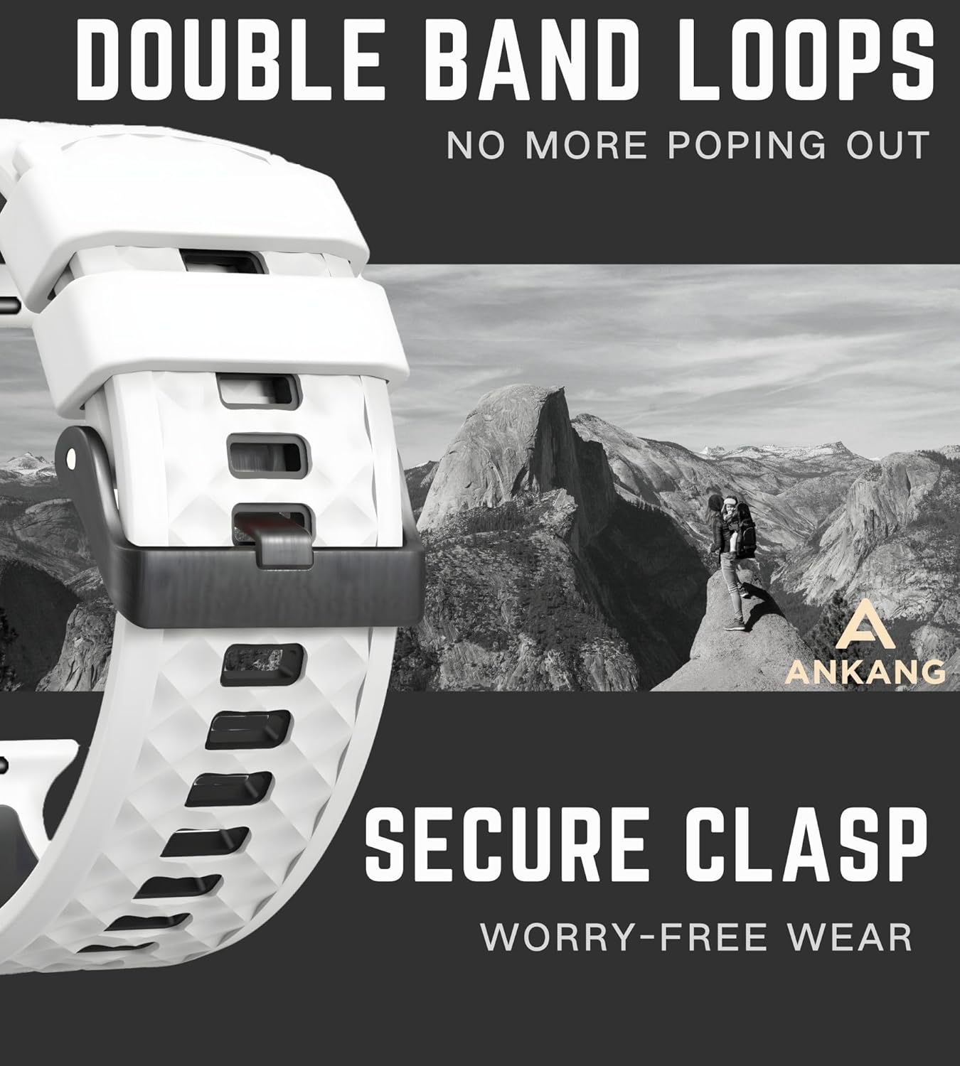 Sport Band for Apple Watch: Silicone Bands for Apple Watch Series 4 5 6 7 8 9 10 SE Ultra 49mm 42mm 44mm 45mm - Breathable Rubber Sports Strap for Workout - Women Men - m/l