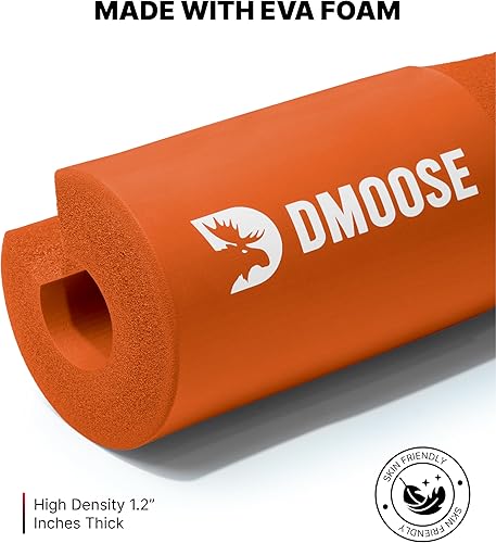 Vista 16 de DMoose Fitness Almohadilla de barra para empuje de cadera, sentadillas y estocadas, cojín de espuma gruesa antideslizante para soporte de cuello