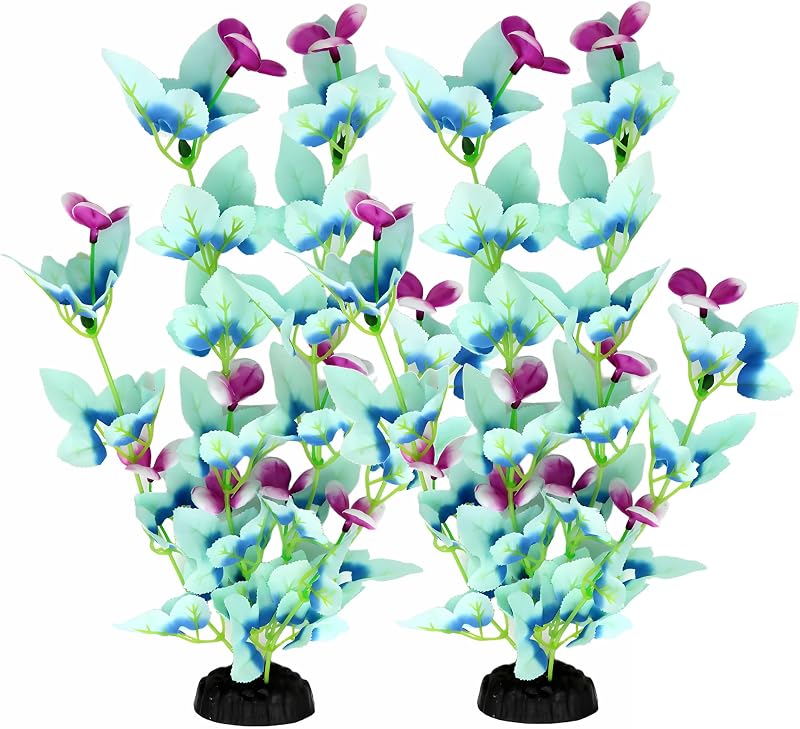 Plantas Artificiais de Seda para Aquário, Decoração para Betta, 40,64 cm, DVHEY, Pacote com 2