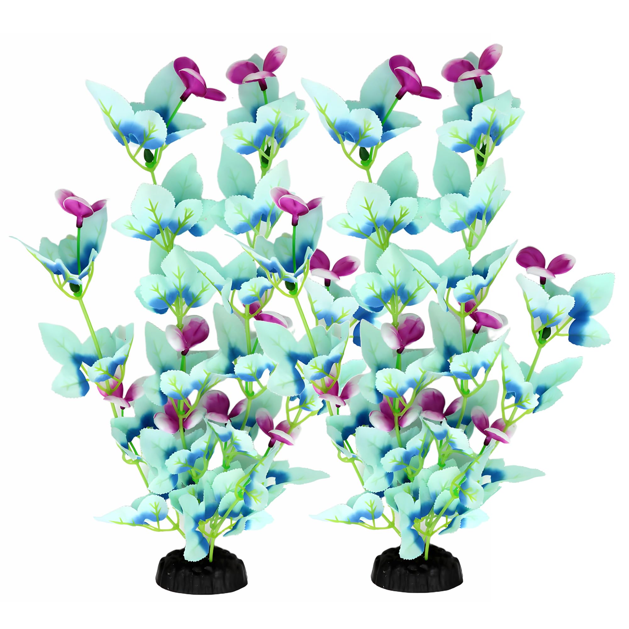 DVHEY 16 Inch Silk Aquarium Fish Tank Plant Betta Fish Tank Decor,2 Pack