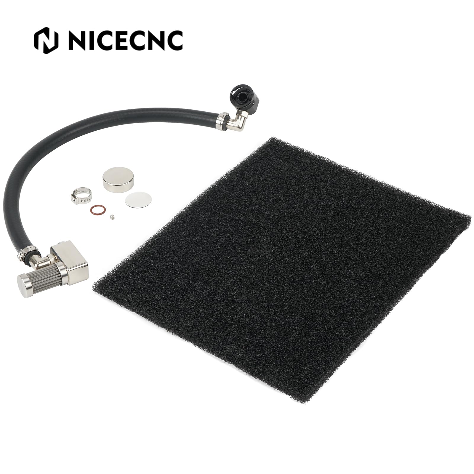 NICECNC Kit tubo di prolunga del serbatoio del carburante Compatible with 125-450 XC/SX/XCF/SXF 2023-2025 150-500 EXC/EXCF/XCF-W/XW-F/XCW 2024-2025 Compatible with Husqvarna 150-501 TE/FE 2024-2025