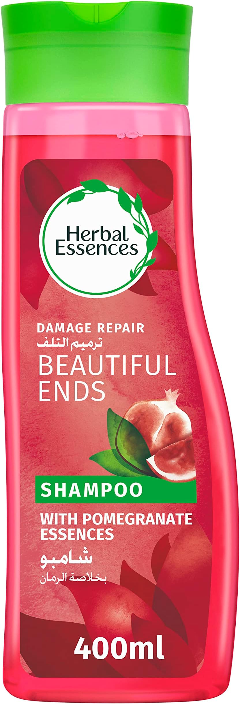 Beautiful Ends Split End Protector Shampoo with Juicy Pomegranate Essences for Protection from Hair Breakage, 400 ml