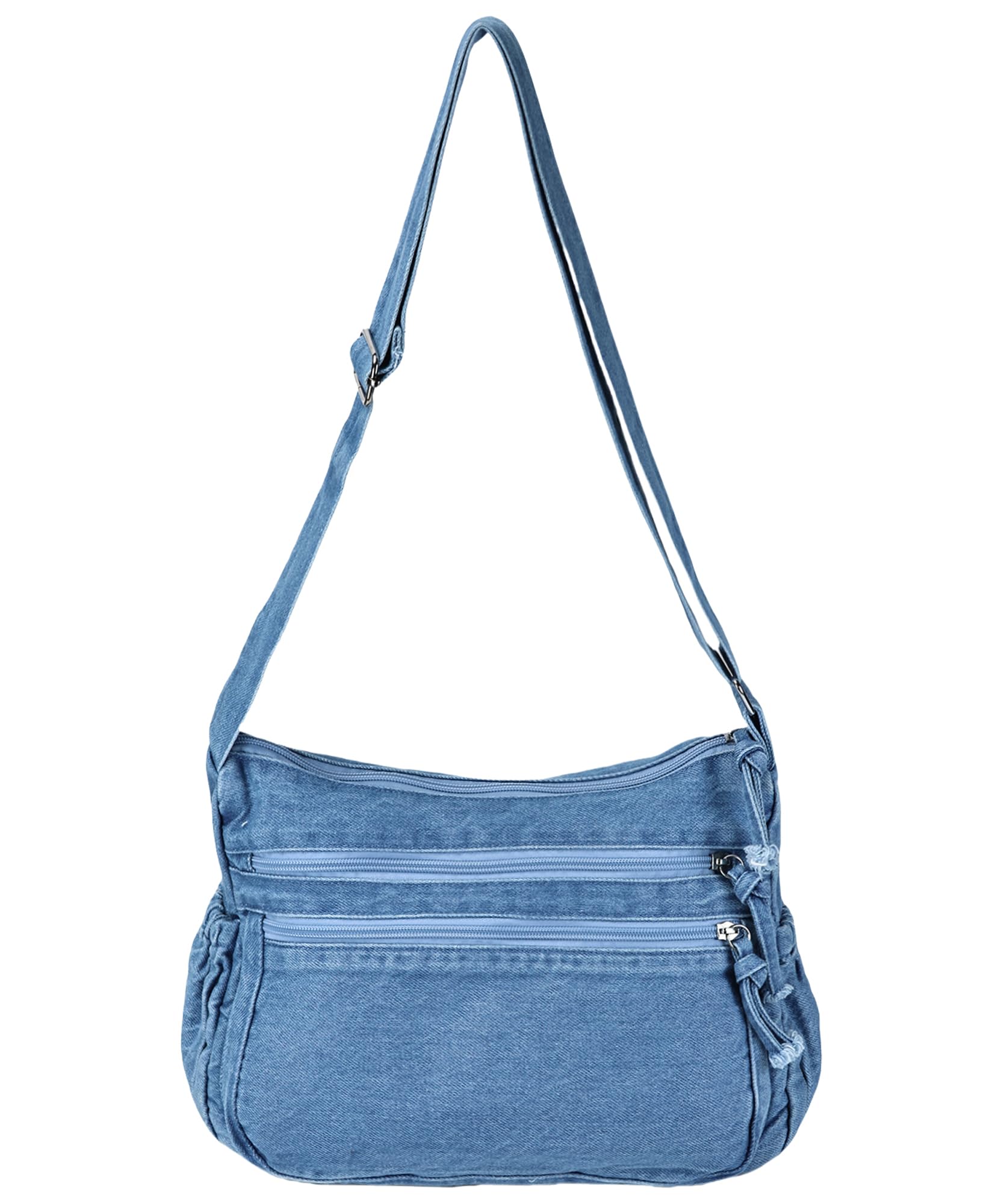 LLYLIU Denim Purse for Women Jean Crossbody Handbags Shoulder Casual Retro Style Lightweight Tote Bag