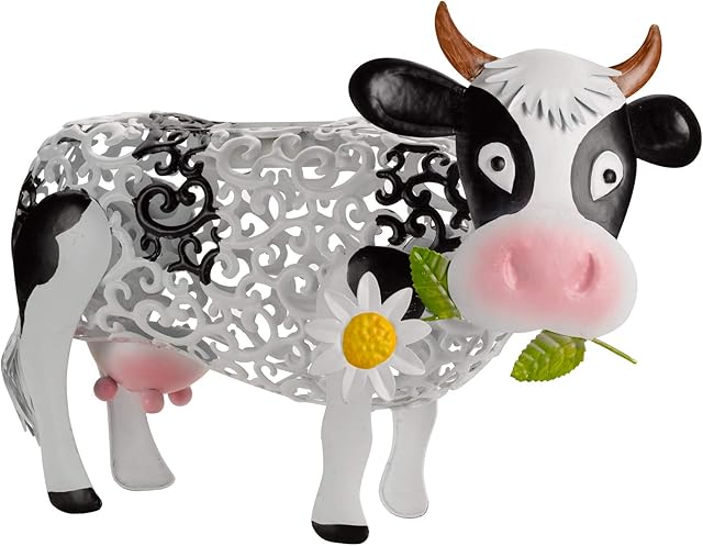 Smart Garden Solar Daisy The Cow Silhouette Light Garden Light Figure Ornament