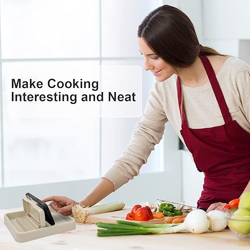 Miniatura 6 de SYOUACEND - Soporte para cuchara con tapa para estufa, soporte para cuchara para encimera de cocina, utensilios de cocina, soporte para tapa,