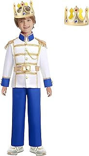 Prince Charming Costume Prince Dress up Medieval Royal Prince Outfit Costume for Toddler Kids Boys Aged 3-10…