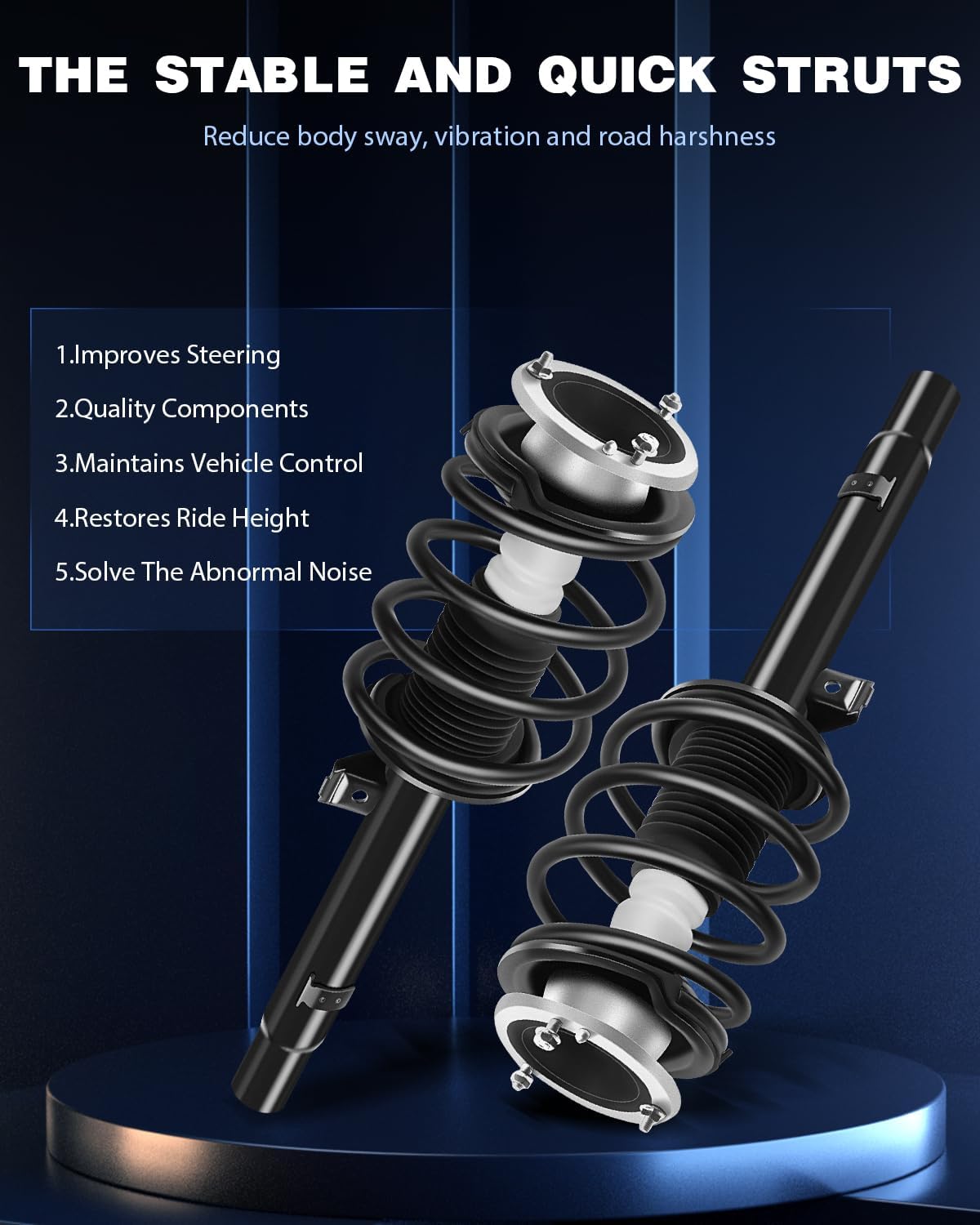 ECCPP Complete Struts Spring Assembly - Front Struts Fit for BMW 320i/330i/325i (2001-2005), 323Ci/328Ci (1999-2000), 323i/328i (2001-2006), 325Ci/330Ci - FOR RWD