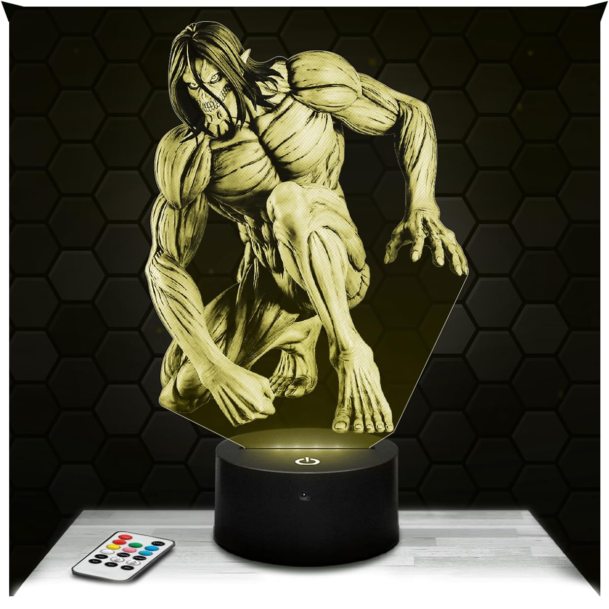 Lampephoto.fr - Eren Transformed into a Titan, Gift Idea for Teens, Eren Transformed into Titan Manga Accessory Animated Drawings Teen Boy's Room Desk Decor Christmas, Gift Idea for Teens, Gifts