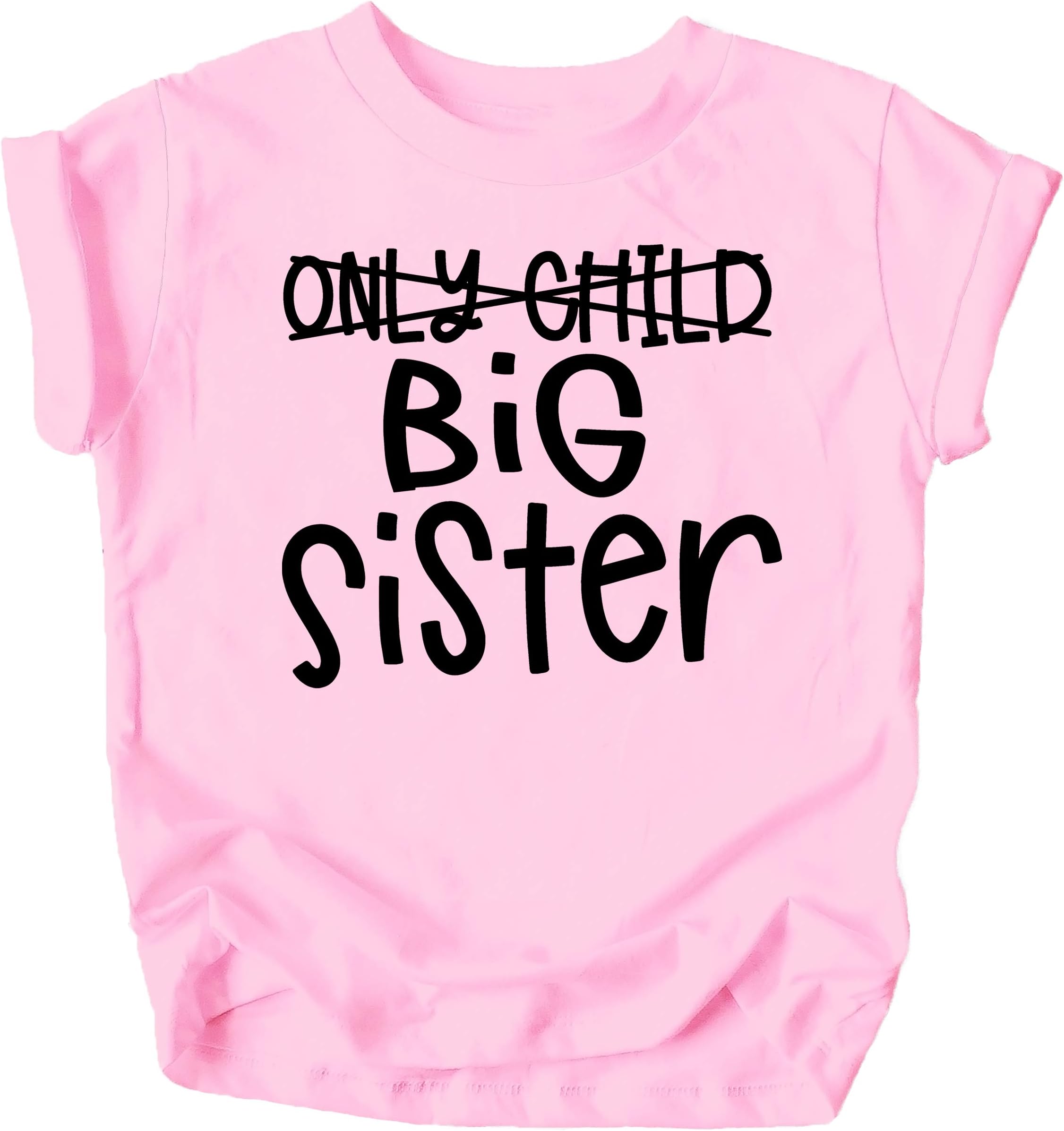Olive Loves AppleOnly Child to Big Sister Sibling Announcement Shirts for Baby and Toddler Girls Sibling Outfits