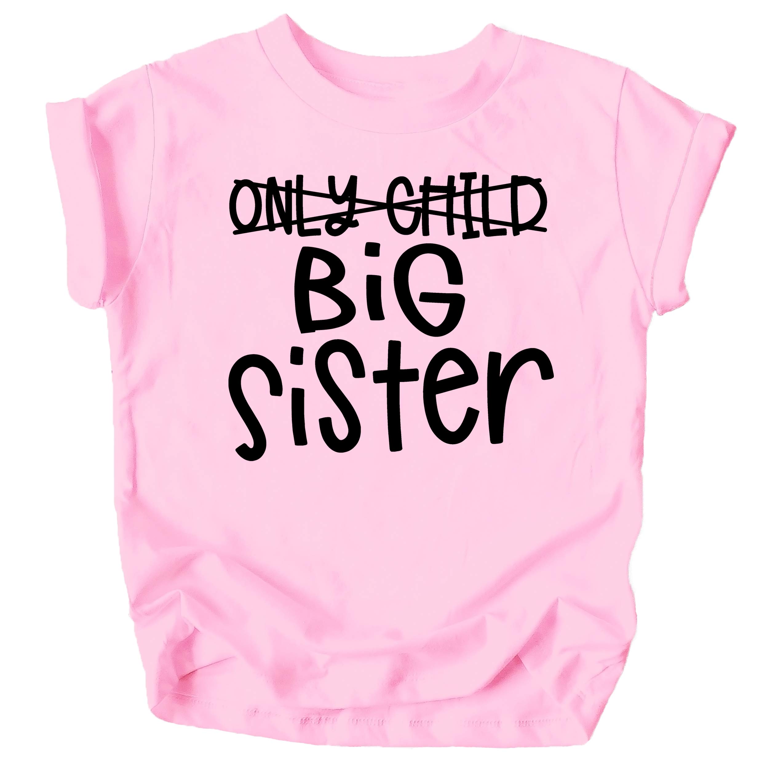 Olive Loves AppleOnly Child to Big Sister Sibling Announcement Shirts for Baby and Toddler Girls Sibling Outfits