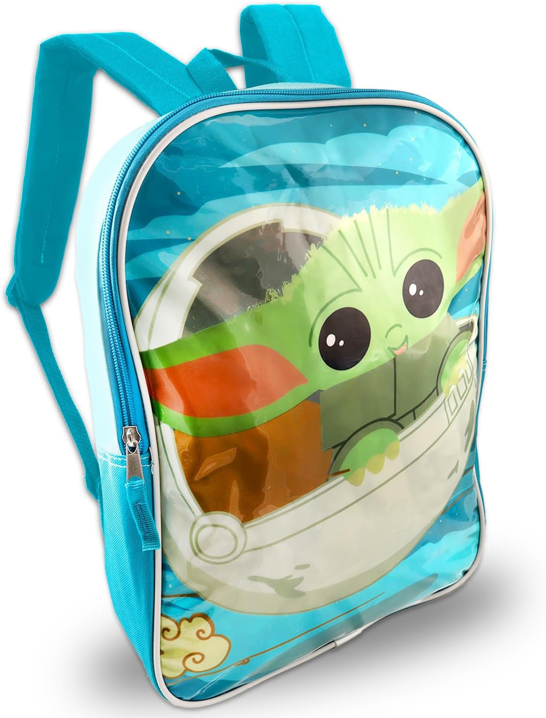STAR WARS Baby Yoda Backpack and Lunch Box Set - Bundle with 15" Grogu School Bag, Insulated Lunch Bag, Water Bottle, Stickers, More | Mandalorian School Backpack for Kids - Image 2