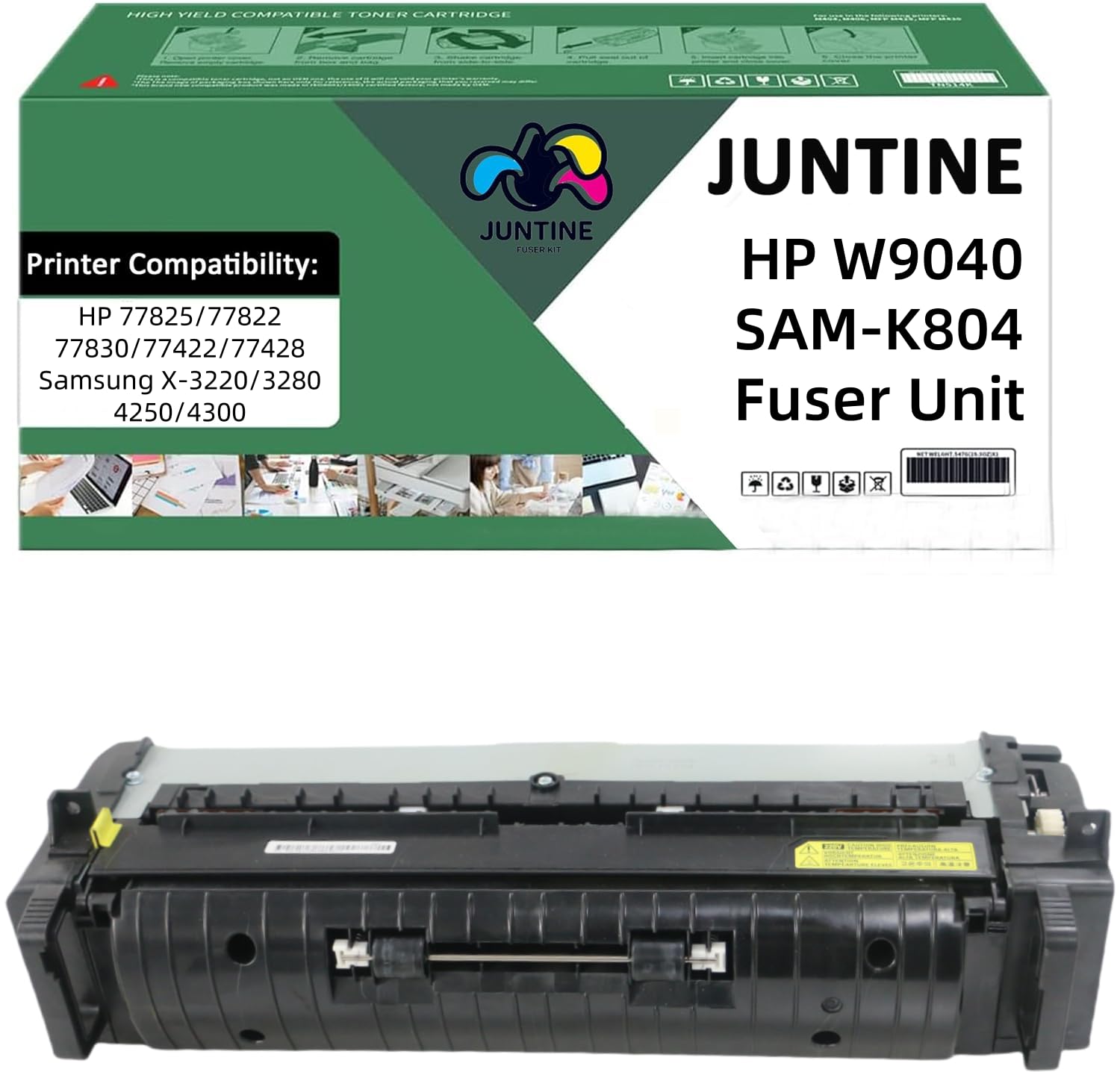 JUNTINE W9040 SAM-K804 Fuser Unit Replacement for HP W9040 SAM-K804 Compatible with HP 77825 77822 77830 77422 77428 SAM-X-3220 3280 4250 4300 Printers(110V-100K,1-Pack)