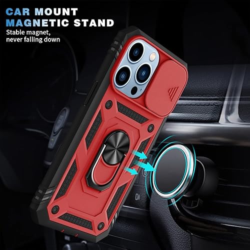 Vista 87 de Korecase Funda de protección para iPhone 12 y 12 Pro Ring Case con cubierta para lente de cámara, grado militar, resistente, de doble capa, cuerpo