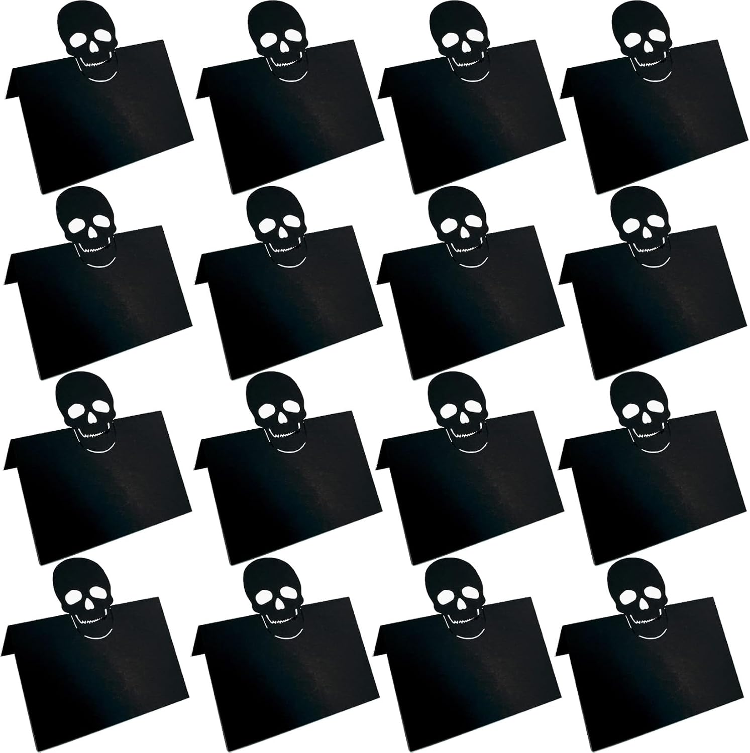 Halloween Bat Place Cards - Black Table Tent Cards & Seating Labels, 25pcs