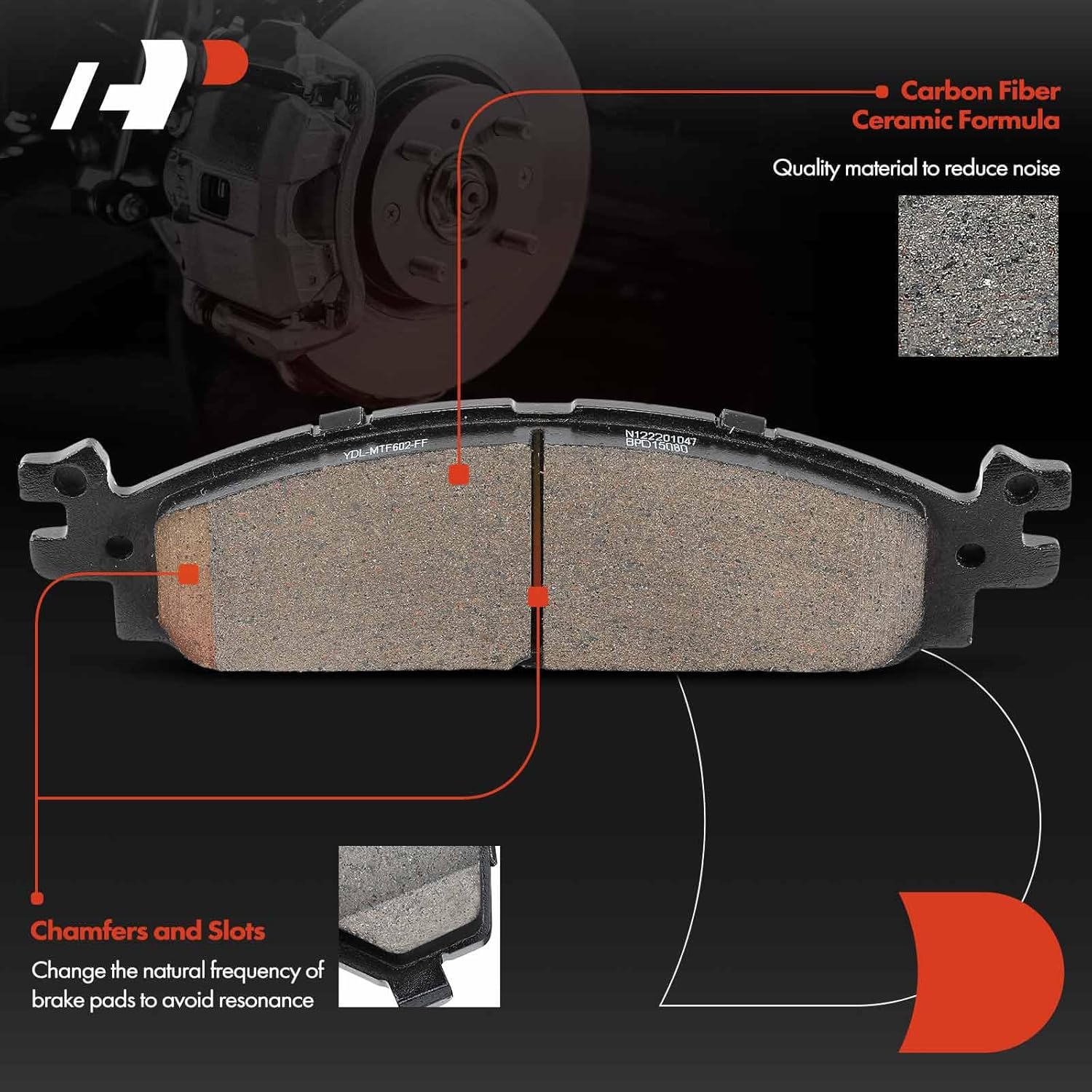 A-Premium 12.80 in (325 mm) Front Vented Disc Brake Rotors + Ceramic Pads Kit Compatible with Select Ford & Lincoln Models - Explorer 2011-2019, Taurus 2010-2019, Flex 2009-2019, MKS, MKT, 6-PC Set