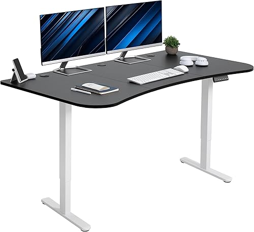 Miniatura 27 de VIVO DESK-KIT-E2B1B - Escritorio eléctrico de pie con motor doble, ajuste de altura de memoria, serie E2B, marco negro superior negro, DESK-KIT-E2B1B
