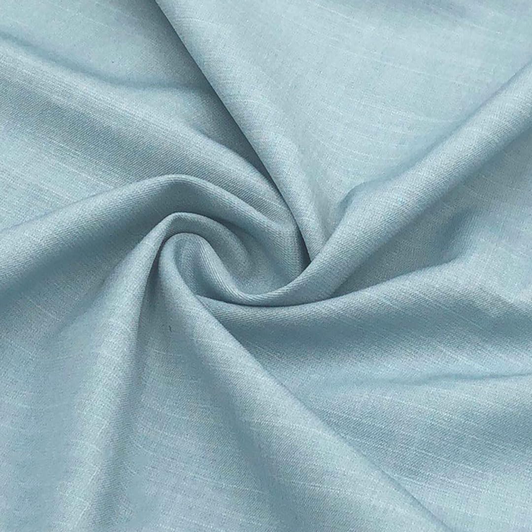 Tencel Denim Fabric, 10OZ Stretch Blue Fabric, 150cm/59in Wide by The Yard(Size:4 Yard,Color:Blue E)