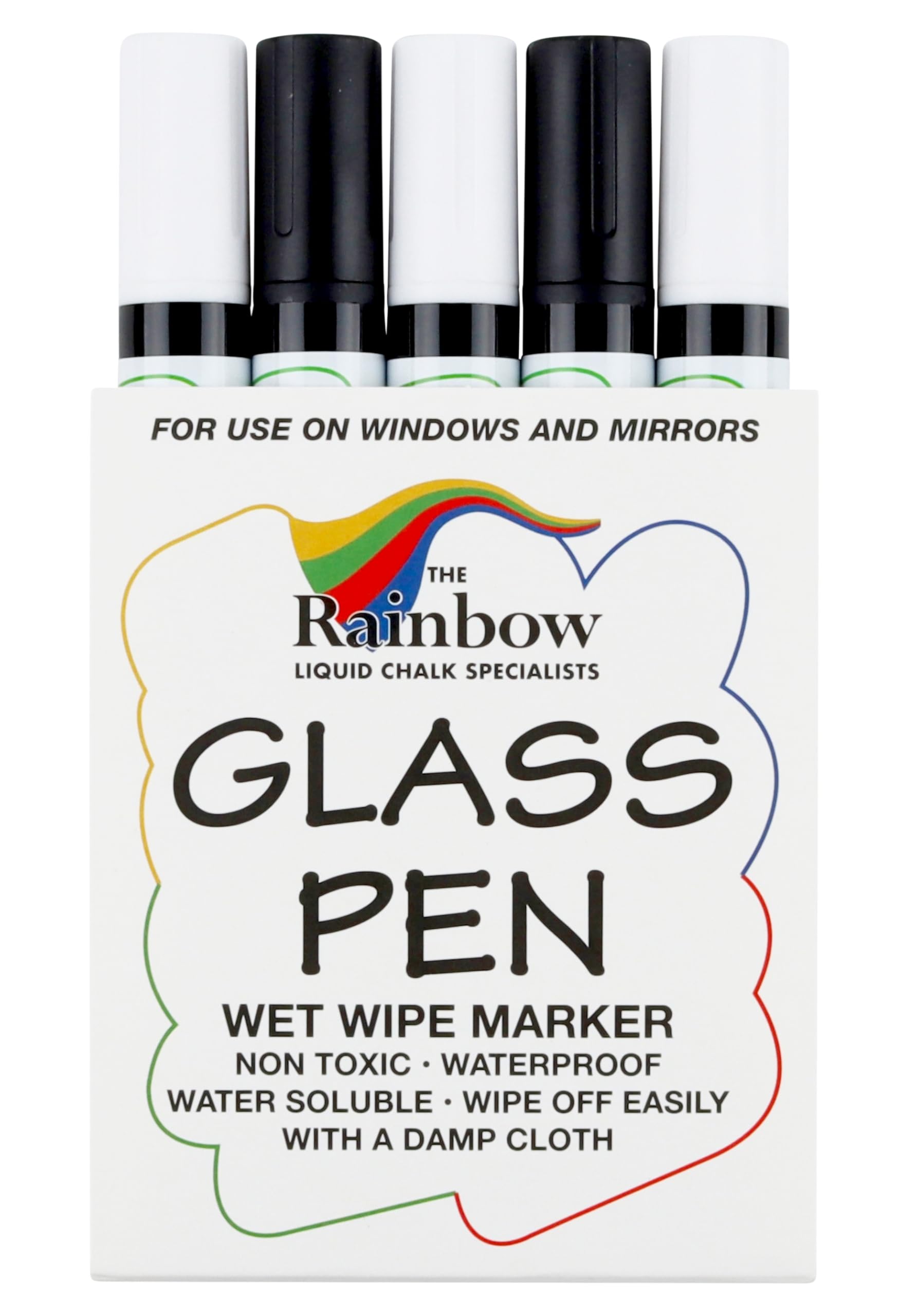 Glass Pen Window Marker: Liquid Chalk Pens for Glass, Whiteboard Markers with Washable Paint - Graduation, Car Windows, Mirror, Storefront, Wedding,