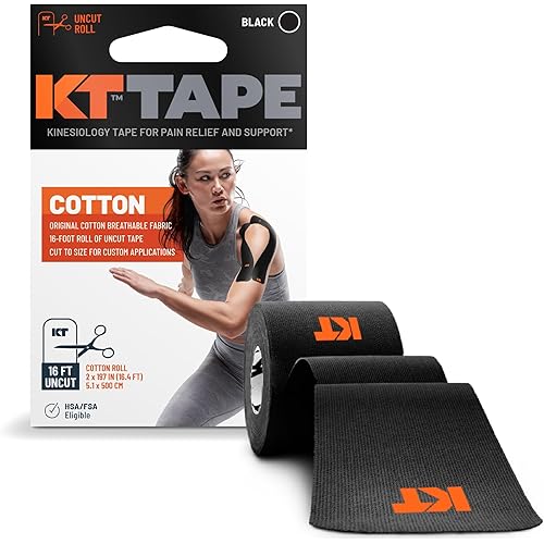 KT Tape, Original Cotton, Elastic Kinesiology Athletic Tape, 16’ Uncut Roll