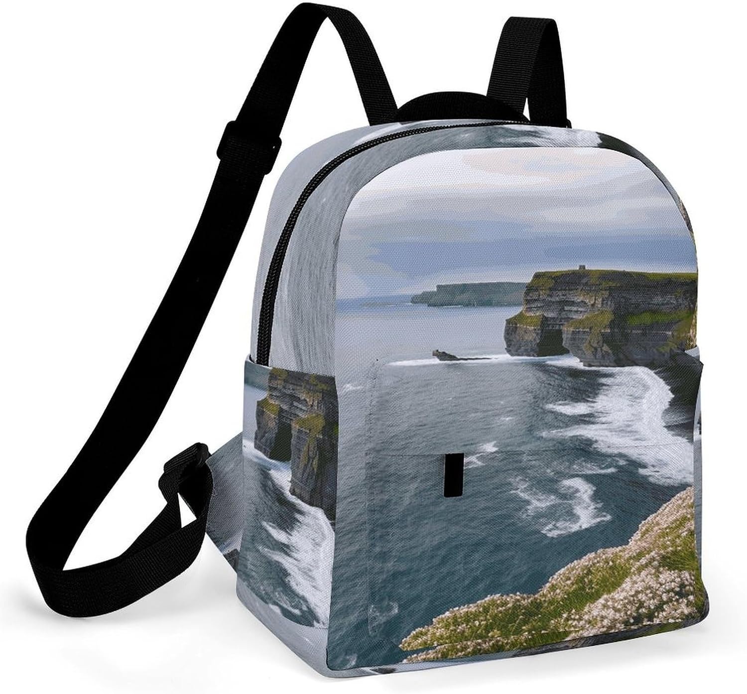 Ireland Outdoor County Clare Mini Backpack Purse for Women | Waterproof durable oxford cloth casual daypack, lightweight small rucksack for work travel outdoor camping daily use & gift