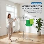 Parallel Clothing Drying Rack, Space-Saving Laundry Rack for Air-Drying Clothes and Delicates, Compact Household Drying Solution