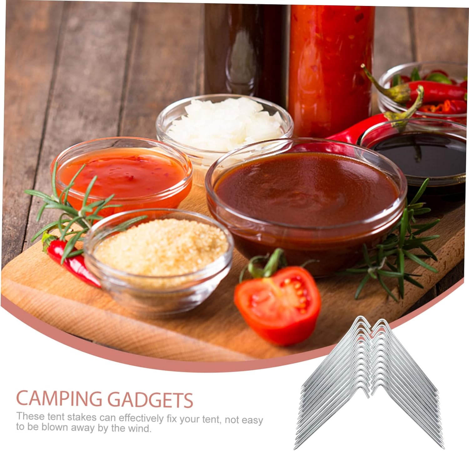 POPETPOP 25pcs Drill Tent Stakes Heavy Duty Camping Tent Stakes Nails for Outdoor Camping Gear