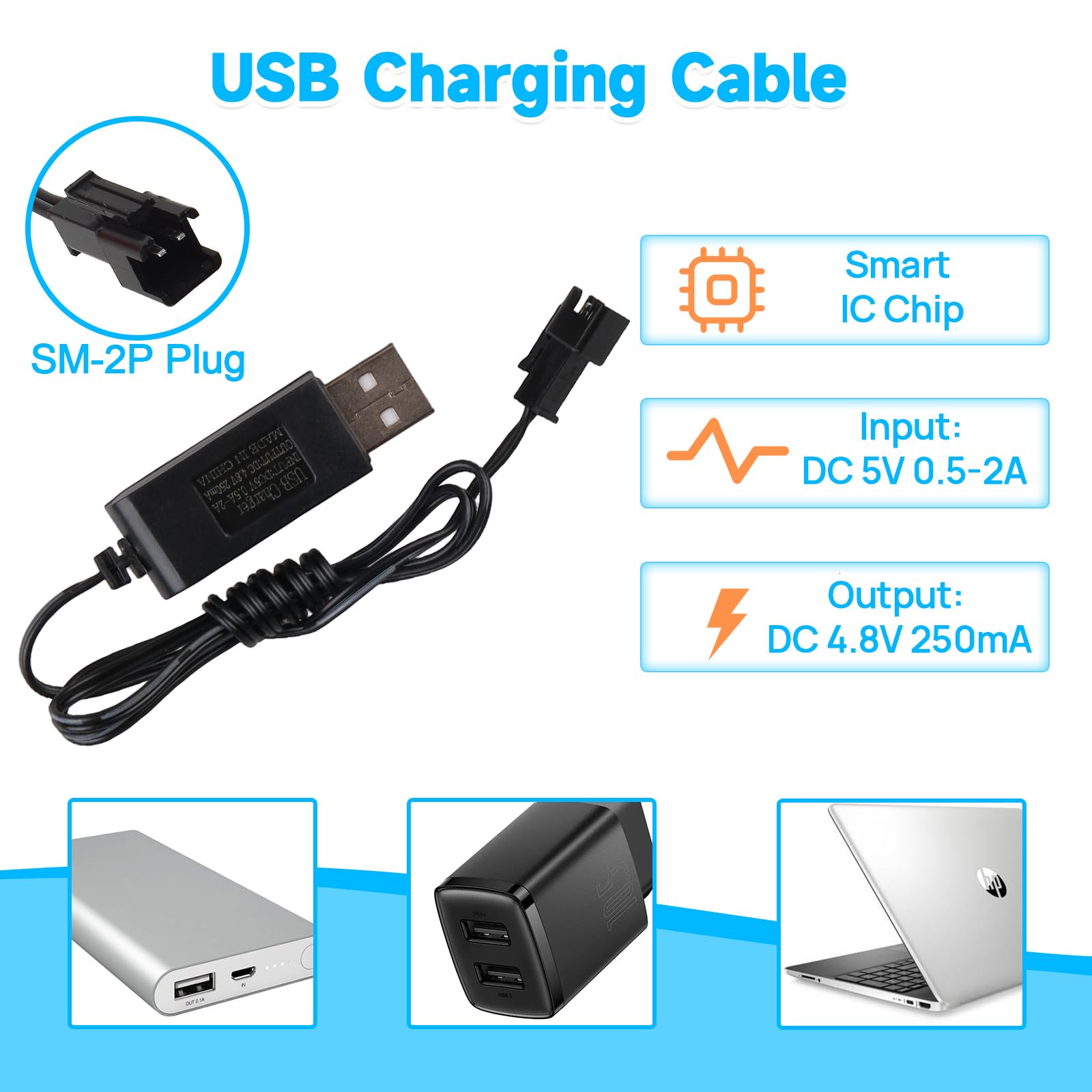 1PCS 4.8V 2800mah AA-batterij met SM-2P stekker met USB-oplaadkabel voor SY-E511 RC graafmachine auto accu vrachtwagen bouwvoertuig E562 TD141 Toy auto batterij