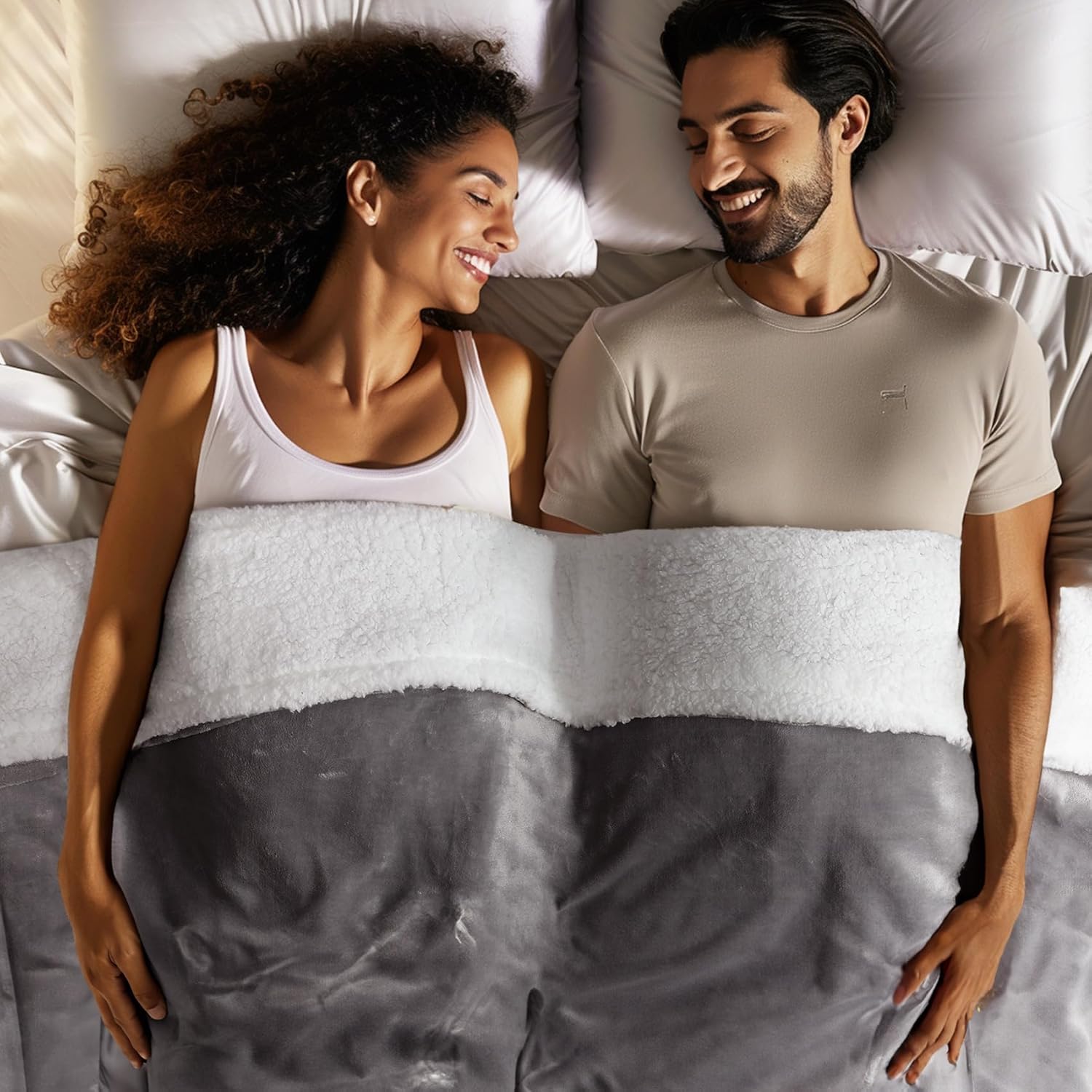 Flannel Electric Blanket King Dual Control, Heated Blanket with 20 Heat & 10 Timer Settings, Auto Shut-Off & Overheat Protection, Machine Washable, ETL Certified, 90x100 in, Gray - Image 9