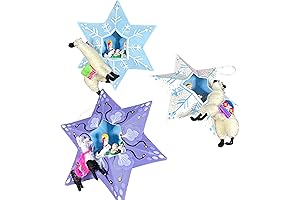 Star and Llama Nativity Scene Christmas Tree Ornament