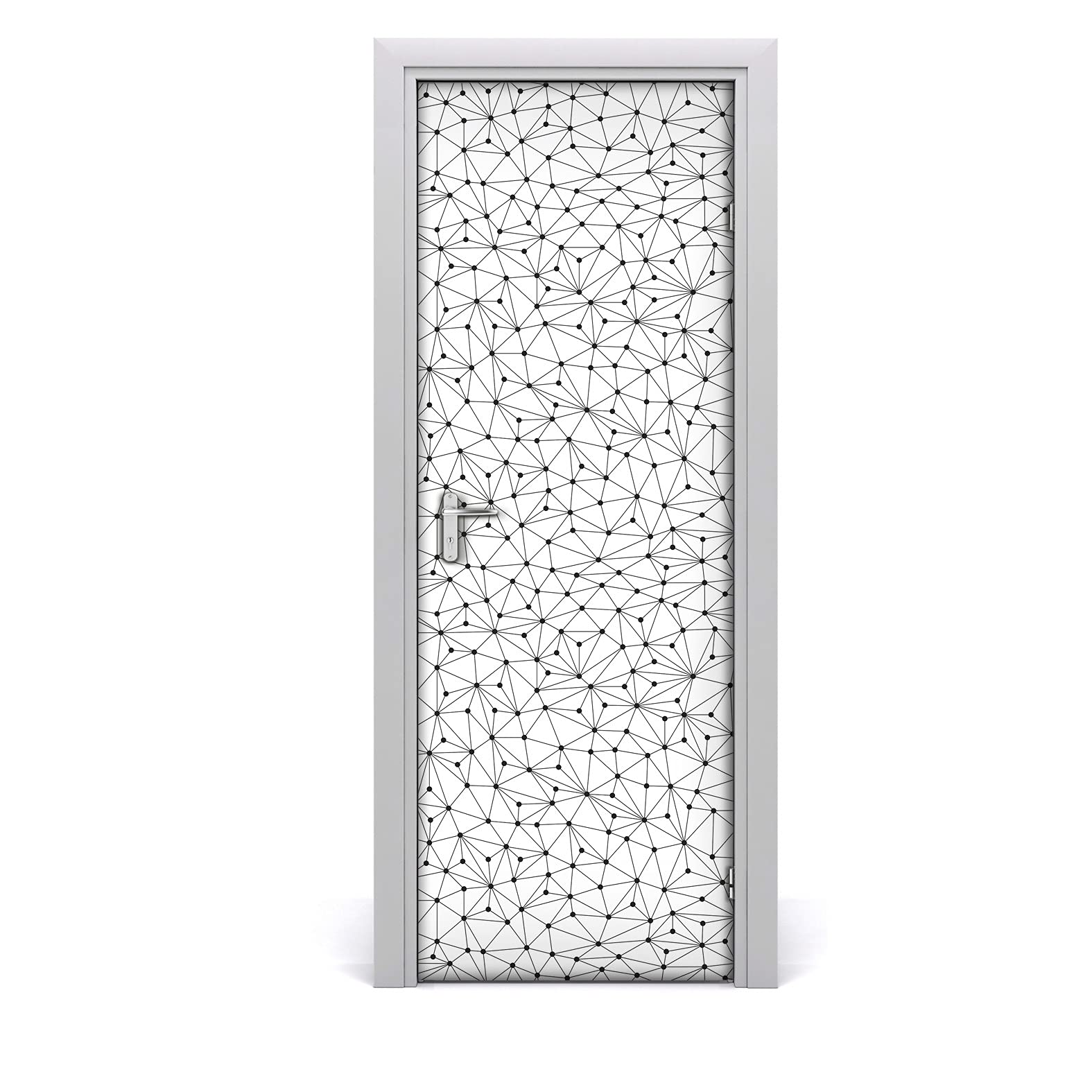 Etiqueta de la puerta adhesiva 85x200 cm con círculos poligonales