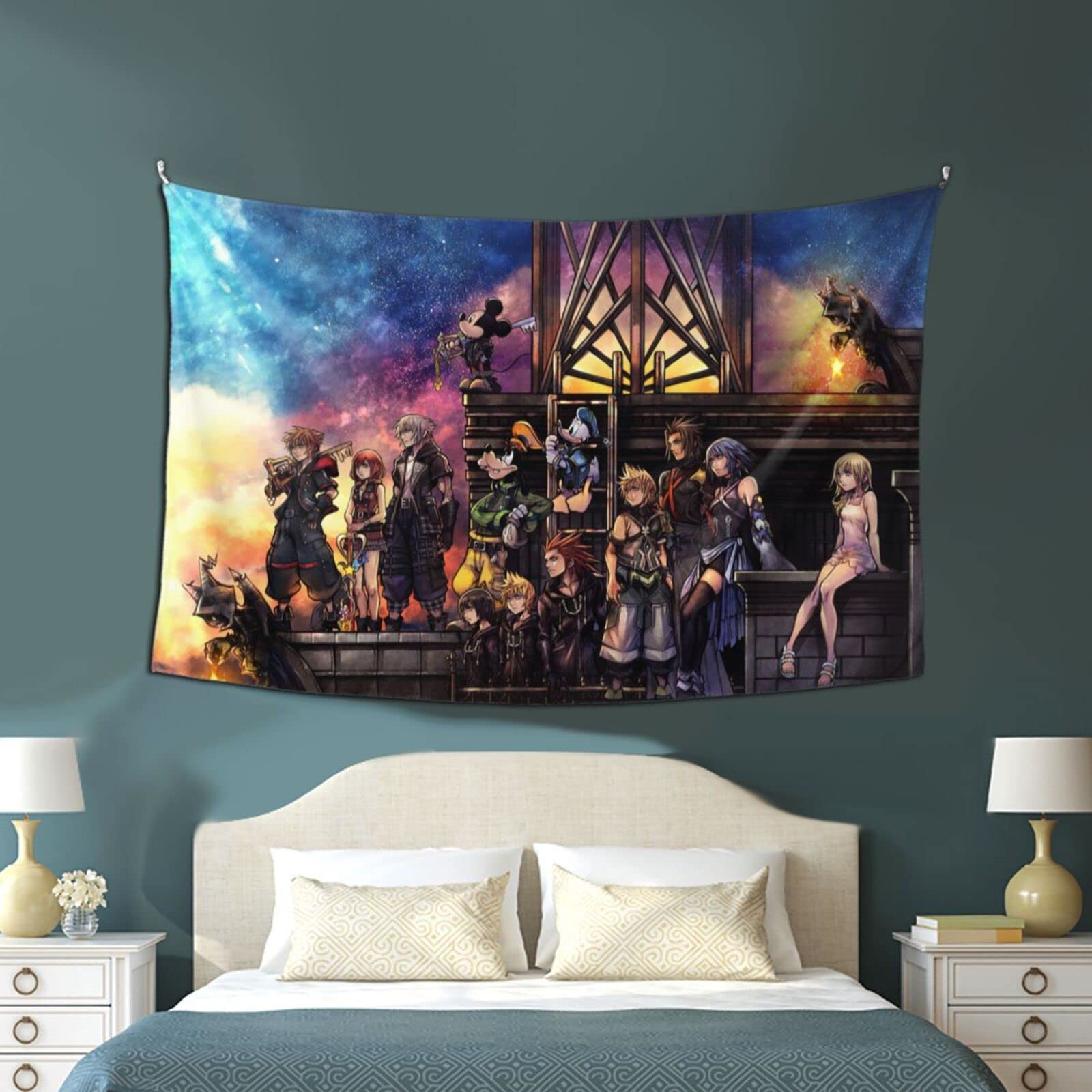 Amazon.co.jp: キングダムハーツ タペストリープリント壁布壁装飾装飾