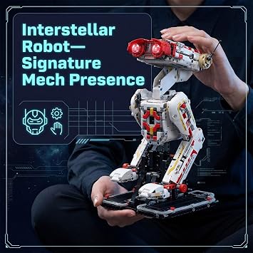 HJPLPXH Space Robot Dog Building Set with LED Light and Walking Design