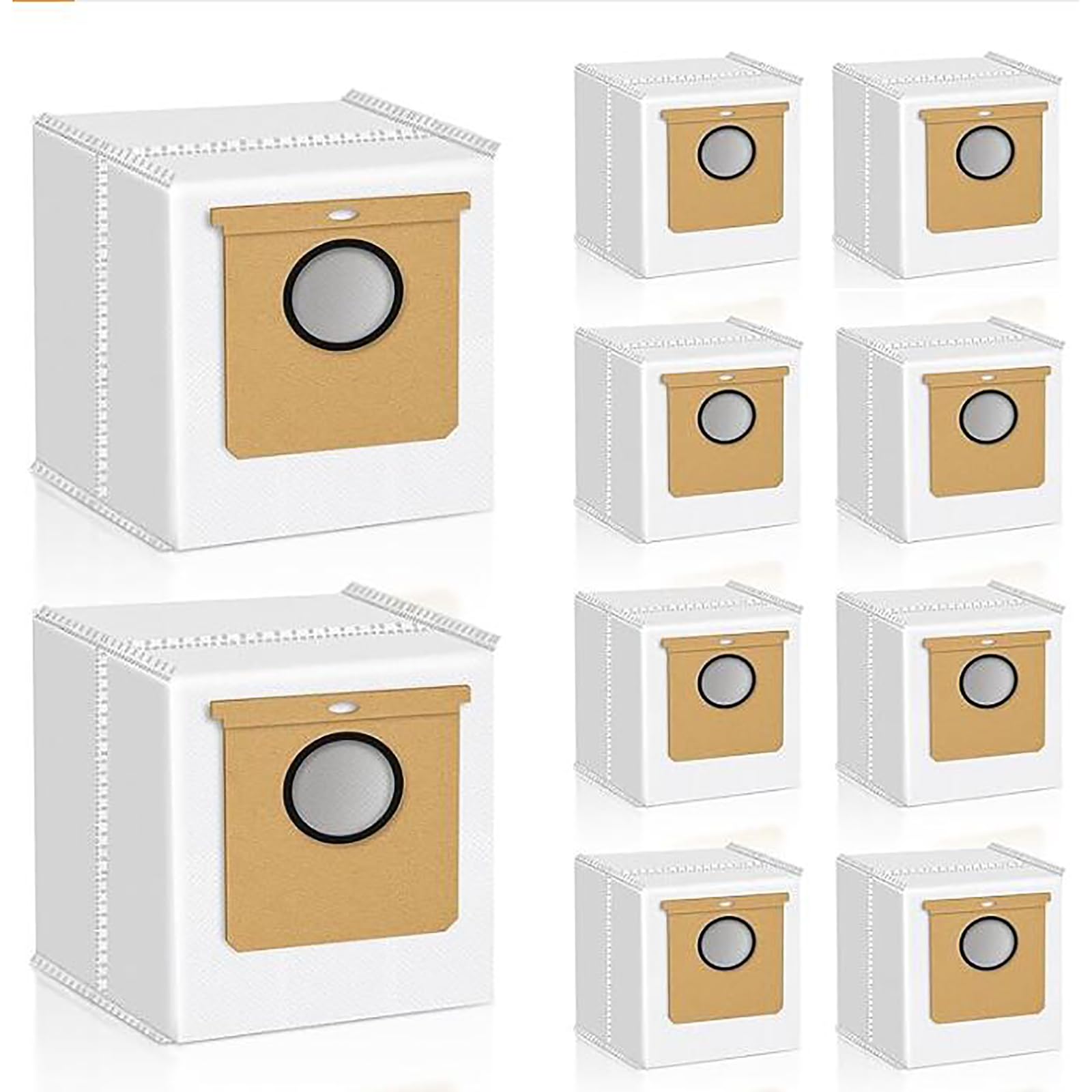 Dust Bag Replacement for Eufy L50 SES/ L60 SES Hybrid Self-Empty Station, for Conga Home 1000, 8090 Ultra, 9090AI Replacement Parts, 2.5L Vacuum Bags for Haier H9 Plus Robotic Vacuum, 10 Pack