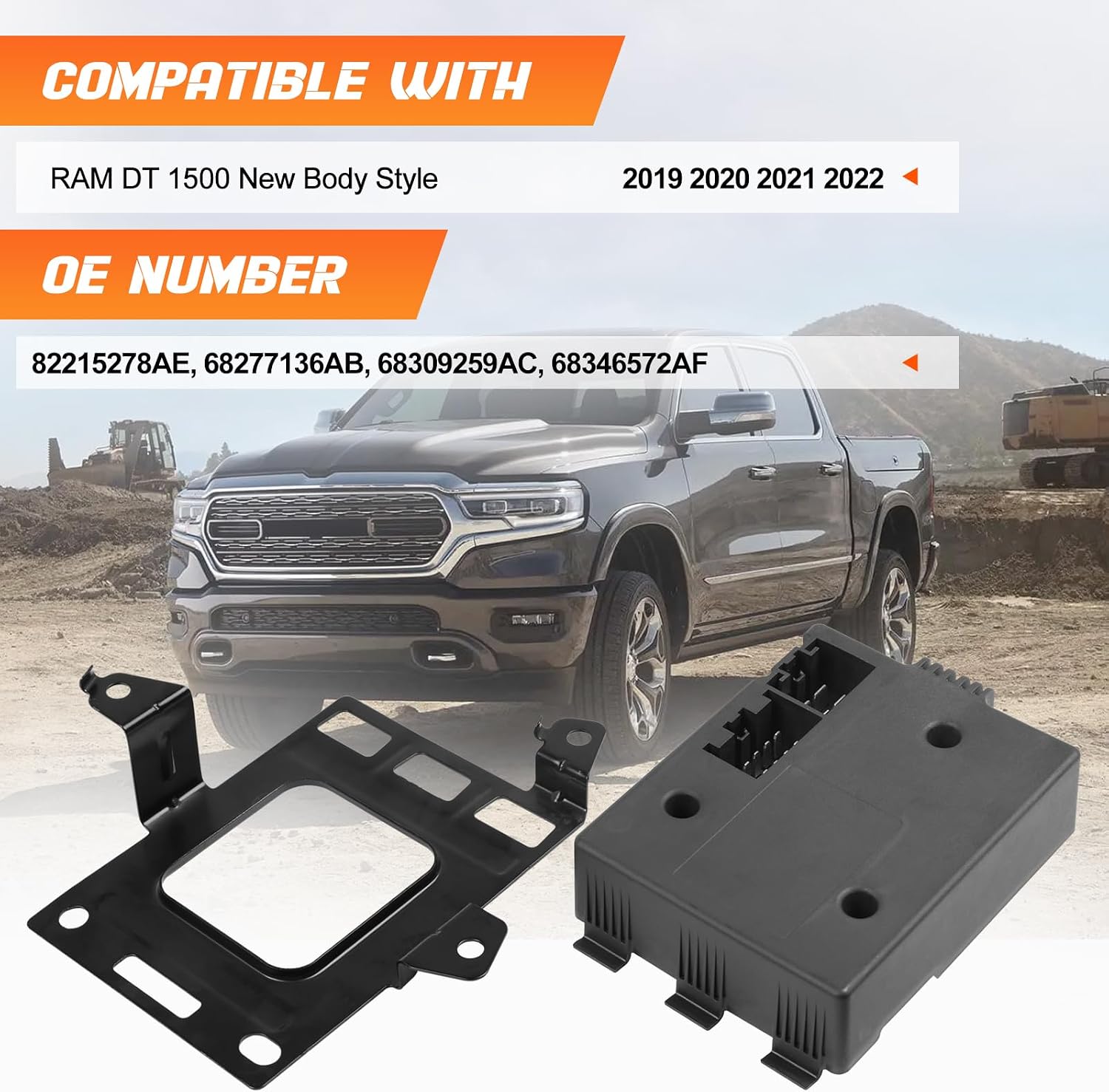 Integrated Electronic Trailer Brake Controller fit for 2019 2020 2021 2022 RAM DT 1500 New Body Style, Replaces OE Number 82215278AE, 68277136AB, 68309259AC, 68346572AF