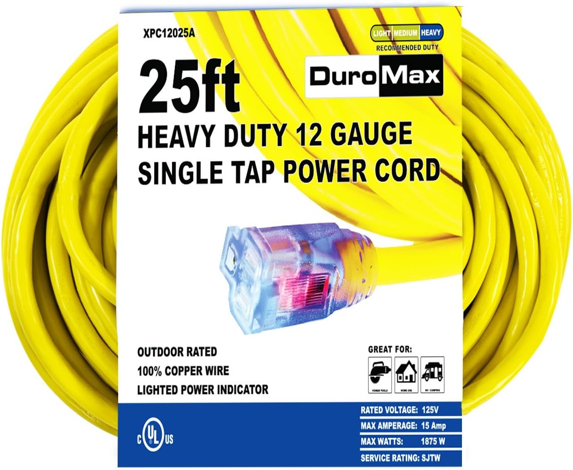 DuroMax XPC12025A Outdoor Extension Cord