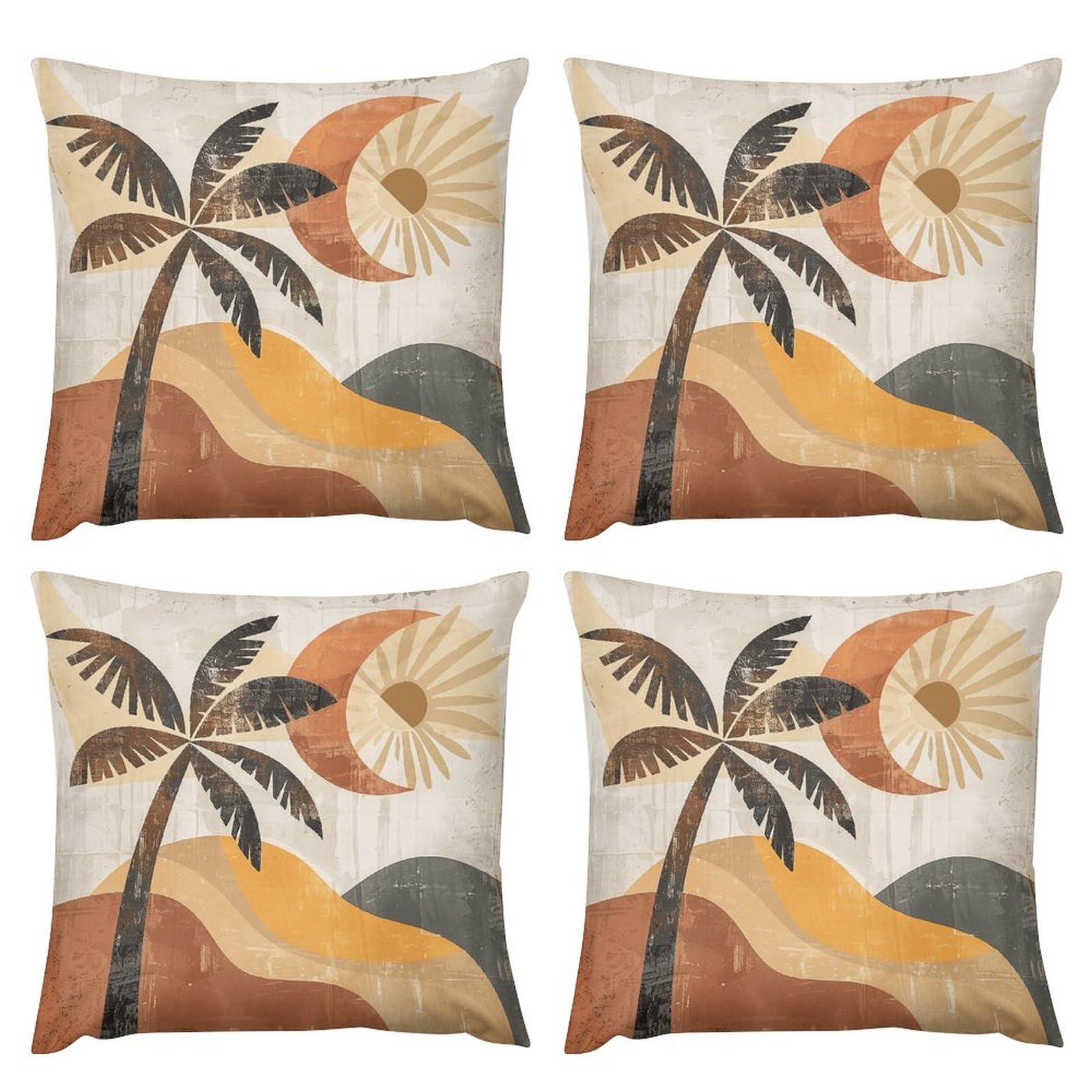 Housses de coussin de qualité supérieure motif palmier double face carré