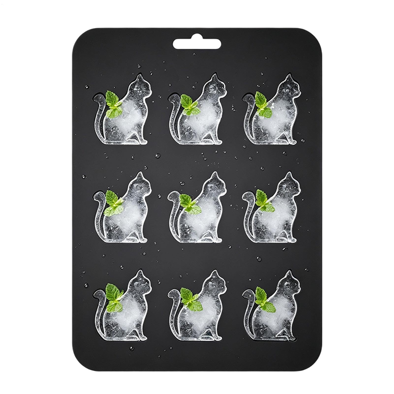 Cat Ice Block Tray Silicone Large Ice Cubes Mold Fun Shapes Food Grade Mold
