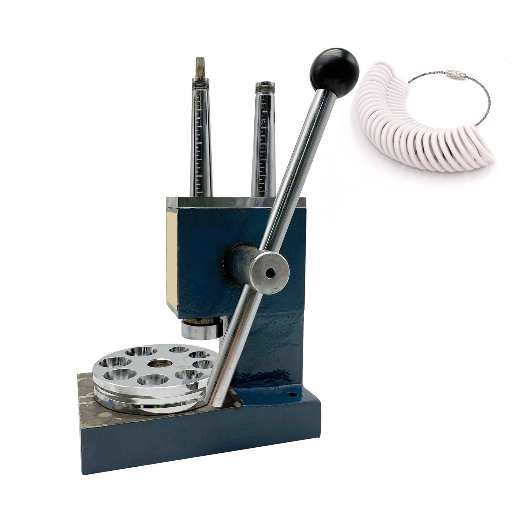 Herramienta reductora de anillos para agrandar, base pesada para tallas de joyas, tamaño ajustable para bandas lisas, kit de cambio de tamaño de joyería