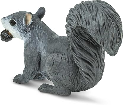 Safari Ltd. Gray Squirrel Figurine - Lifelike 3 Wildlife Figure - Educational Toy for Boys, Girls, and Kids Ages 3+