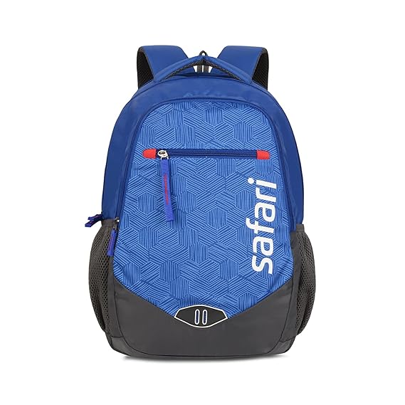 Safari Tribe 35 Ltrs Large Laptop Backpack With 3 Compartments, Water Resistant Fabric - Blue