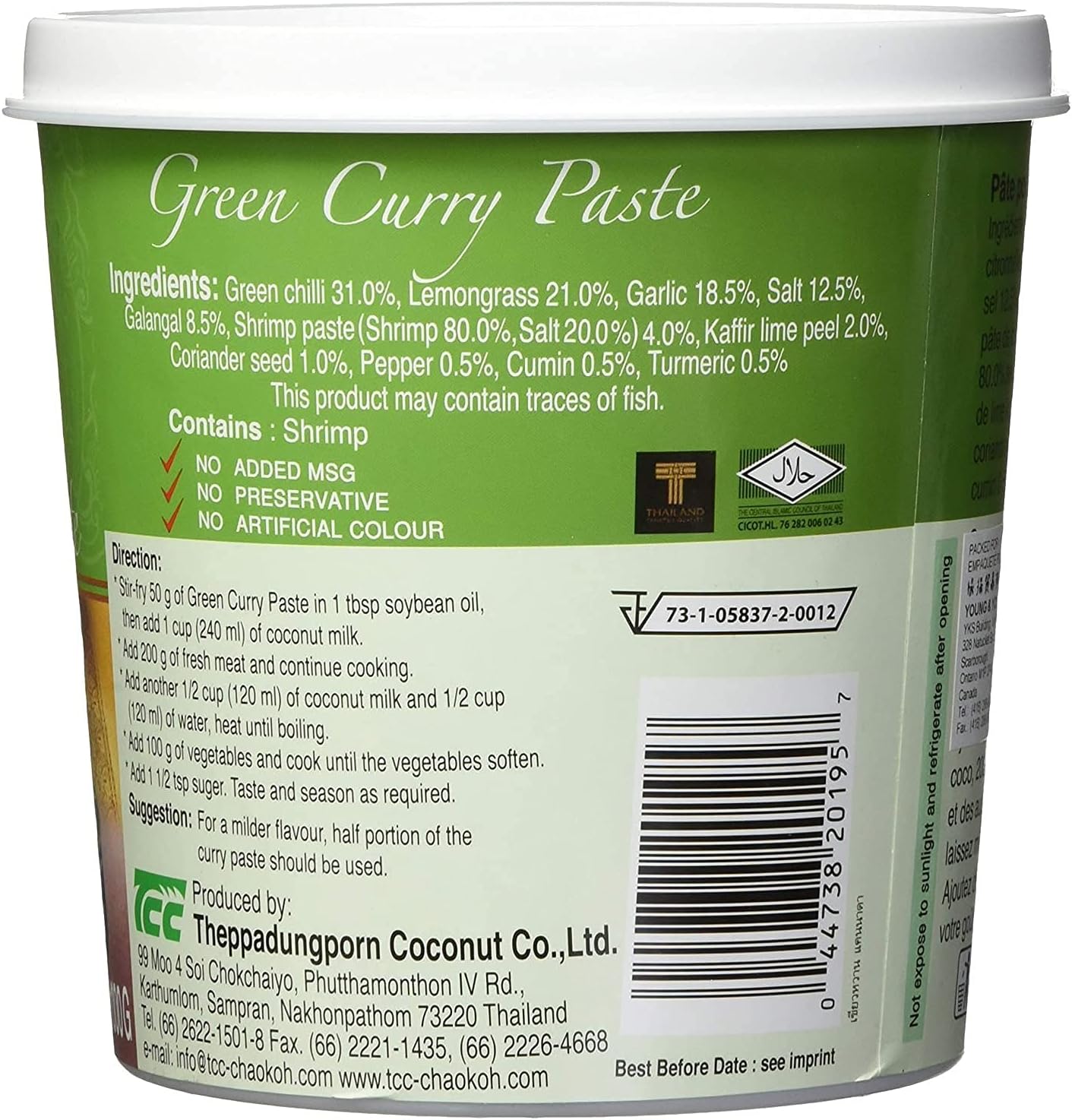 Mae Ploy Green Curry Paste, Authentic Thai Green Curry Paste For Thai Curries And Other Dishes, Aromatic Blend Of Herbs, Spices And Shrimp Paste, No MSG, Preservatives Or Artificial Coloring (35oz Tub)