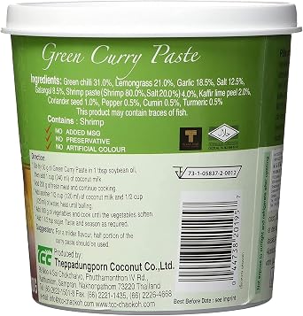Mae Ploy Green Curry Paste 1kg - Bulk Authentic Thai Curry Base | Professional grade aromatic herbs mix. Spicy commercial catering size essential for traditional Thai restaurant dishes