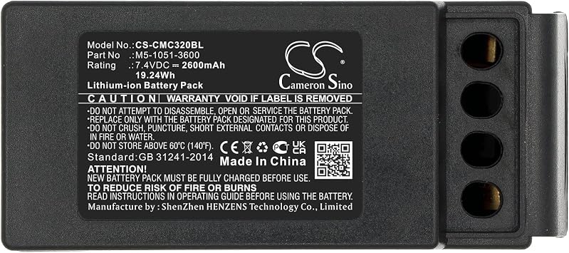 Battery Replacement for Cavotec M9-1051-3600 EX MC-3000 MC-3 M5-1051-3600